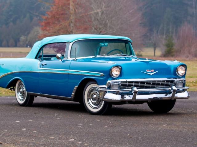 1956 Chevrolet Bel Air Convertible 265/205 HP Power Pack V-8 engine for Sale
</span>
