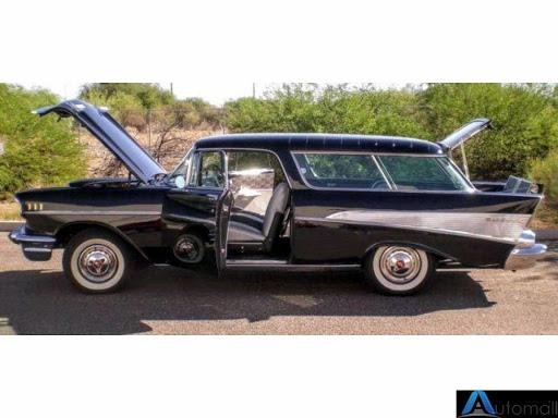1957 Chevrolet Nomad 283 V8 2 Speed Automatic Station Wagon Onyx Black for Sale
</span>