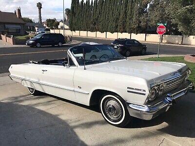 1963 Chevrolet Impala impala 63 impala Convertible White RWD for Sale
</span>