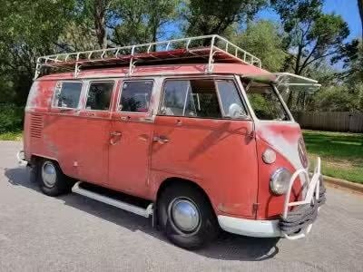 1965 Volkswagen Vanagon Manual Red for Sale