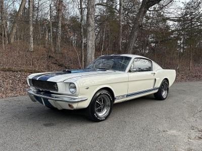 1966 Ford Mustang SHELBY GT350 WIMBLEDON WHITE WITH BLUE SHELBY STRIPES for Sale
