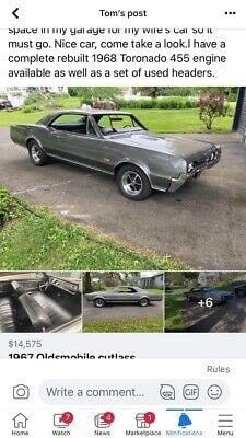 1967 Oldsmobile Cutlass cutlass supreme 1967 Oldsmobile for Sale
</span>