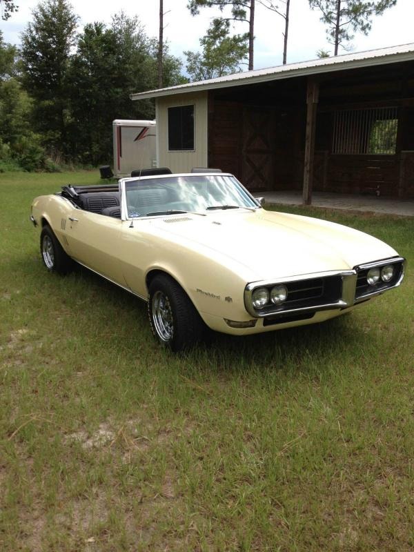1968 Pontiac Firebird Convertible Manual Yellow for Sale
</span>