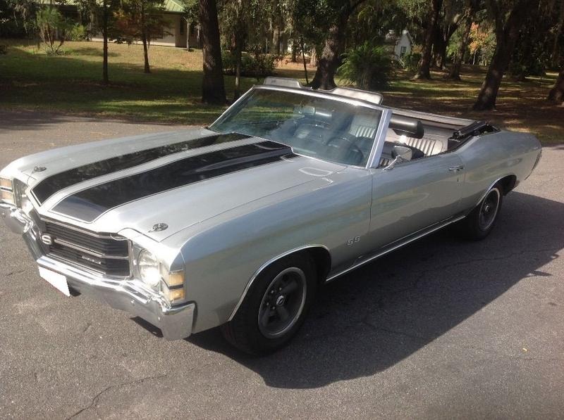 1971 Chevrolet Chevelle Convertible SS 350 77k mil for Sale
</span>