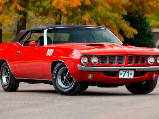 1971 Plymouth Cuda Convertible 440 6 BBL engine Bright Red for Sale
</span>