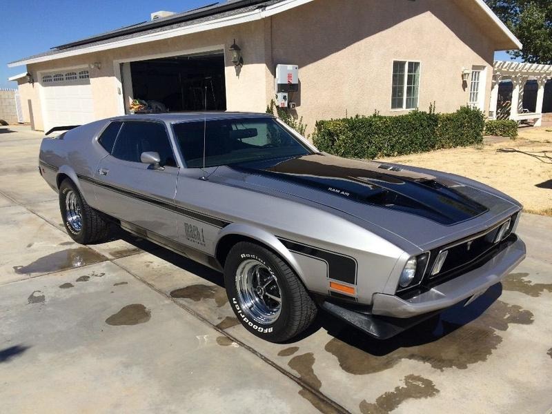 1973 Ford Mustang Silverblack Mach 1 stripes for Sale
</span>