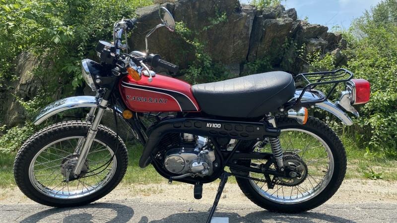 1975 Kawasaki KV 100 1975 Kawasaki KV 100, Red with 1,035 for Sale
</span>