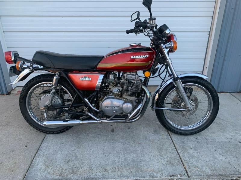 1975 Kawasaki KZ400 1975 Kawasaki KZ-400 Motorcycle Red for Sale
</span>
