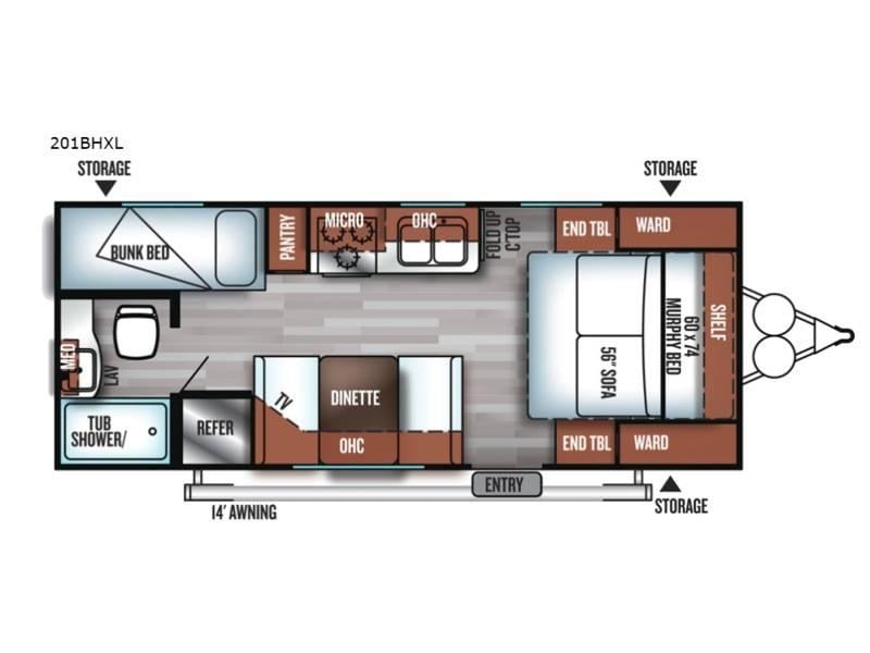 2018 Forest River Salem Cruise Lite 201BHXL 24ft