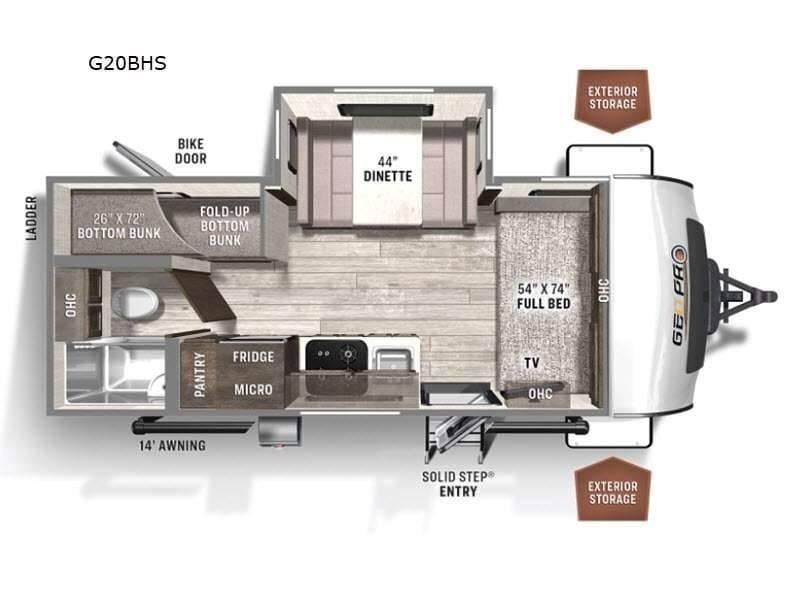 2021 Forest River Forest River RV Rockwood GEO Pro G20BHS 21ft for Sale