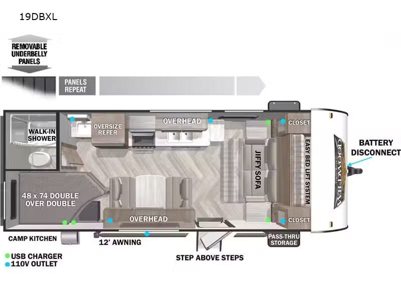 2022 Forest River Wildwood X-Lite 19DBXL for Sale