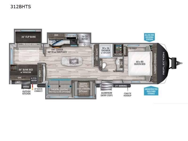 2022 Grand Design Reflection 312BHTS 37ft for Sale
