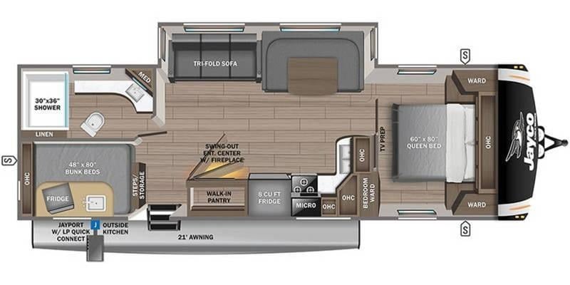 2023 Jayco RV Jayco RV Eagle 284BHOK w Bunks & Outside Kitchen Sleeps 10 34ft for Sale