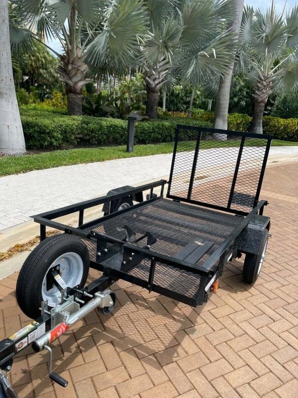 Trailer with motorcycle wheel chock, spare wheel, leg jack. for Sale
</span>